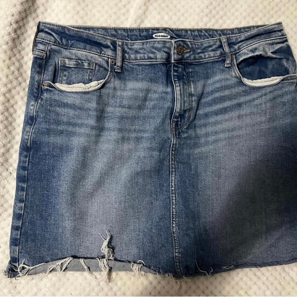 Denim distressed skirt size 16